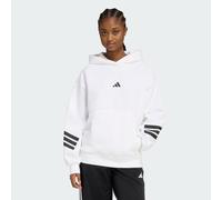 adidas Women's FUTURE ICONS THREE STRIPES HOODIE, white, M
