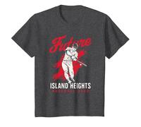 Future Island Heights Baseball Star Baseball Player T-Shirt, Youth, Dark Heather Grey, 2T