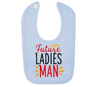 Future Ladies Man Statement Cotton Baby bib - Pastel Blue