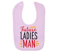 Future Ladies Man Statement Cotton Baby bib - Pastel Pink