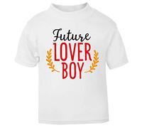 Future Lover boy Statement Short Sleeve Cotton Toddler t Shirt, 1-2 Years, White