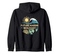 Future Marine Biologist Oceanography Science Research Zip Hoodie