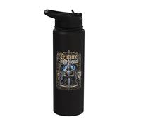 Future Medieval Cyber Knight Templar Fantasy Stainless Steel Insulated Water Bottle