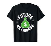 Future Millionaire Funny Moneybags Rich Dollar Bills Bitcoin T-Shirt