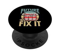 Future Mr Fix It Handyman Tinkerer Repair Fixing Mr Fix It PopSockets Adhesive PopGrip