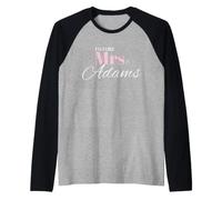 Future Mrs Adams Wedding Bride Engagement Romantic Raglan Baseball Tee