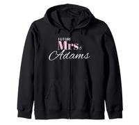 Future Mrs Adams Wedding Bride Engagement Romantic Zip Hoodie