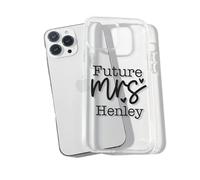 Future Mrs Name Black Bride Wife Aesthetic TPU Custom Clear Compatible With iPhone 7 7S 8 SE 2020 X XR XS 11 12 13 14 15 16 16E 17 Air Pro Max Plus Mini Case Design Personalised Name Cover Silicone