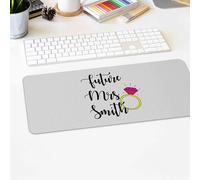 Future Mrs Name Gaming Desk Mat Personalised Bride to Be Mouse Pad Custom Wedding Engagement Desk Pad Large Extended Keyboard Mat Non Slip PC Laptop Bridal Shower Gift Idea