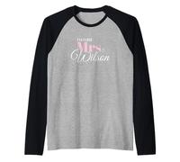 Future Mrs Wilson Bride Wedding Engagement Love Raglan Baseball Tee