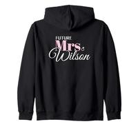 Future Mrs Wilson Bride Wedding Engagement Love Zip Hoodie