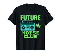 Future Noise Club Classics - Retro Boombox Waveform Design T-Shirt