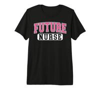 Future Nurse Varsity Style Nursing Student Grad Pink Art Premium T-Shirt