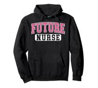 Future Nurse Varsity Style Nursing Student Grad Pink Art Pullover Hoodie