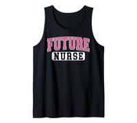 Future Nurse Varsity Style Nursing Student Grad Pink Art Tank Top
