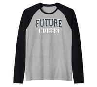 Future Nurse Varsity Style Nursing Student Grad Slate Art Raglan Baseball Tee
