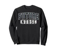Future Nurse Varsity Style Nursing Student Grad Slate Art Sweatshirt
