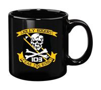 Future of Flight Jolly Rogers VF-103 Fear The Bones Large 20 oz Black Mug