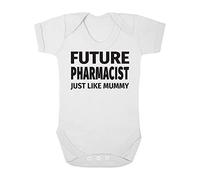 Future Pharmacist Just Like Mummy Cute Boys and Girls Baby Vest Bodysuit (3-6 Months, White)