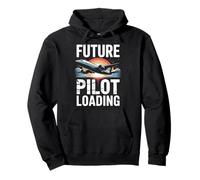 Future Pilot Loading Airplane Aviation Kid Pullover Hoodie