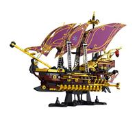 Future Pirate Ship Model Building Blocks Kit, 2284 Pieces MOC Large Sailing Boat Building Bricks Contruction Kit, Collection Assembly Toy Gift for Teens and Adults