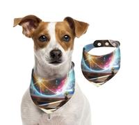 Future Planet Pet Scarf Dog Bandanas Spring Summer Soft Cotton Puppy Scarfs Adjustable Accessories for Small Medium Large Girl Boy Pup Small