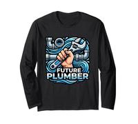 Future Plumber Pipe Repair Apprentice Kid Long Sleeve T-Shirt