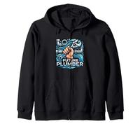 Future Plumber Pipe Repair Apprentice Kid Zip Hoodie