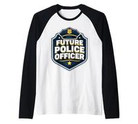 Future Police Officer Academy Policeman Cop Boys Kids Child Raglan Baseball Tee