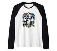 Future Police Officer Dream Big Serve Proud Police Badge Raglan Baseball Tee