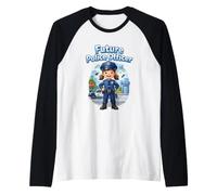 Future Police Officer Policewoman Career Dream Police Car Raglan Baseball Tee