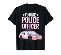 Future Police Officer Policewoman Cop Girls Kids Toddler T-Shirt