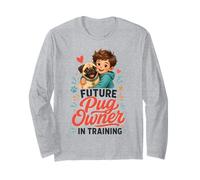 Future Pug Owner in Training - Cute Pug Kids Long Sleeve T-Shirt