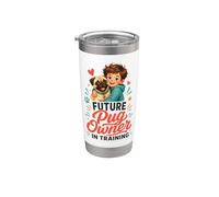 Future Pug Owner in Training - Cute Pug Kids Stainless Steel Insulated Tumbler