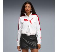 Future.PUMA.Archive T7 Slim Cropped Track Jacket Women, White/For All Time Red, size Small