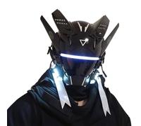 Future Punk Mask with White Light Strip Style A for Halloween Cosplay