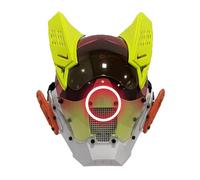 Future Punk Screen Mask, Lemon Yellow Mechanical Style, for Cosplay