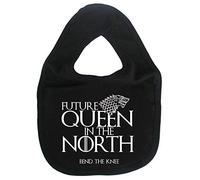 Future Queen in The North, GOT Fan Baby Unisex Feeding Bib Black