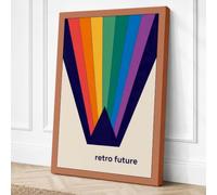 Future Retro Canvas Wall Art Print 18x12 Inch (46 x 30 cm)