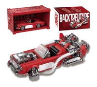 Future Retro Car Building Blocks Set - 552PCS Red BTTF Machine Car Bricks Kit with Container, Collection Movie Supercar Model for Fans, Creative Gift for Adult, Teen