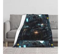 Future Robot Blanket.Thickened Plush Fleece Throw Blanket Full-Print 60x50in Velvet Soft Bed Sofa Cover.