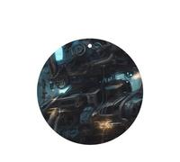 Future Robot Car Air Fresheners Set of 4-Lavender Scented Hanging Cards for Vehicle Interior, Double-Sided Printed Fragrance Decor for Car Home Closet