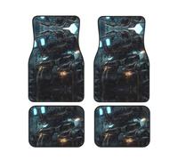 Future Robot Car Floor mat Set, Four-Piece Truck Interior Set, car Carpet Suitable for Most Cars and Vans