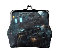 Future Robot Coin Purse.Double Sided Coin Purse for Women, Small PU Leather Card Holder