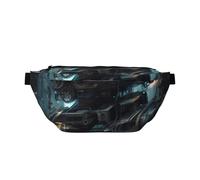 Future Robot Crossbody Waist Bag.Large Capacity, Waterproof And Dustproof, Secure Zipper, Suitable For Travel And Outdoor Activities., Black, One Size