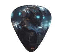 Future Robot Guitar Plectrums, 12 Pcs Lightweight Guitar Plectrums, 0.46mm/0.71mm/0.96mm Thickness For Acoustic Guitar Acoustic Electric Guitar Ukulele Bass