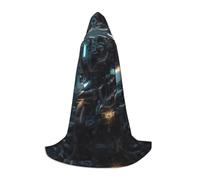 Future Robot L Printed Halloween Wizard Cape | Themed Party Costume | Adult/Youth Cosplay Cape | Sizes S M L