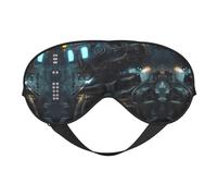 Future Robot Soft Eye mask, All Over Printed, 96% Polyester 4% Spandex