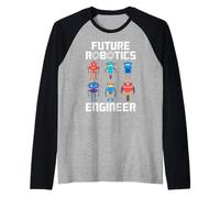 Future Robotics Engineer Funny Robot Engineering Kids Raglan Baseball Tee