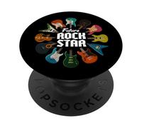 Future Rock Star Colorful Electric Guitars Music Band Kids PopSockets Adhesive PopGrip